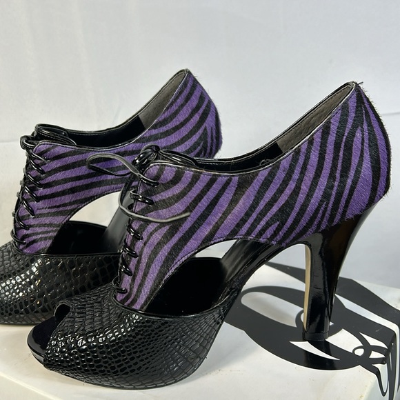 Nine West Black and Purple 4” Heels Size 9M - Picture 9 of 9